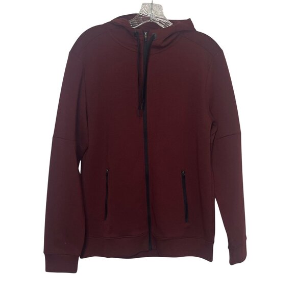 Members Mark Everyday Full Zip Active Hoodie Mens Small Red Crimson New - Picture 1 of 9